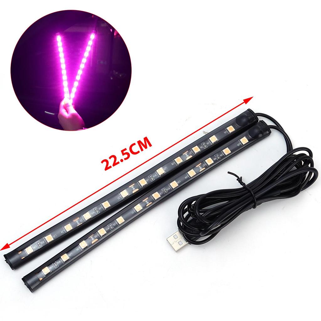 USB Auto Ambientebeleuchtung 1-zu-2 Mehrfarbige LED Innenraum Stimmungslicht Kit für Fußraum Armaturenbrett Plug Play Dekorative Beleuchtung für SUV