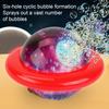 Máquina de Bolhas para Crianças Lanterna Portátil Fabricante de Bolhas Soprador de Bolhas de 6 Furos Spray Contínuo de Bolhas Brinquedo Seguro para Exterior