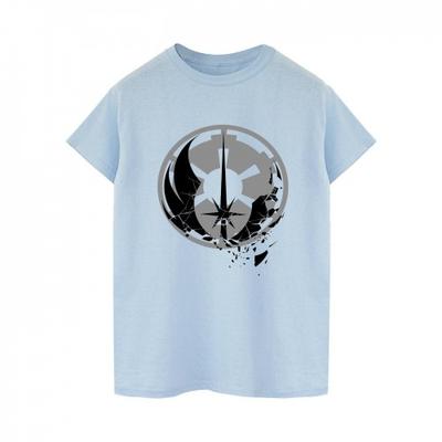 Damen/Damen Obi-Wan Kenobi Fractured Logos Baumwoll-Boyfriend-T-Shirt