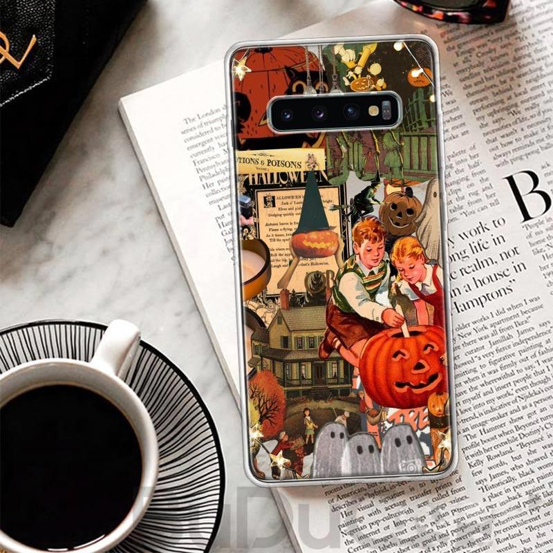 October Fall Halloween Spooky Pumpkin Cover For Samsung Galaxy S23 S22 S24 S25 Ultra Phone Case S21 Plus S20 FE S10 + S25Ultra P