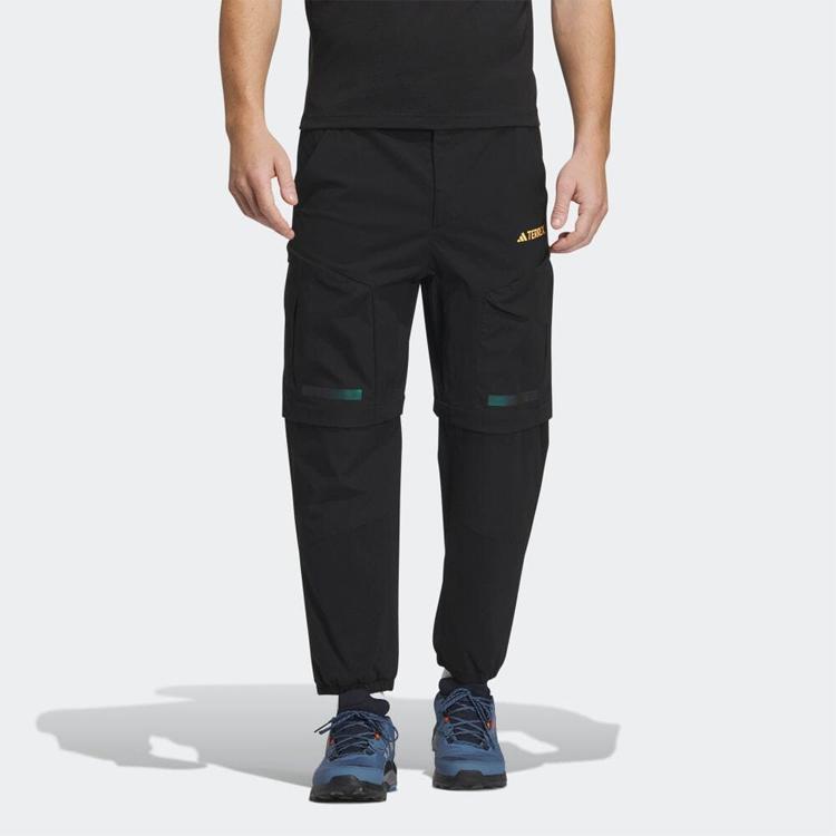 Adidas Reflective Logo Drawstring Joggers Men Joggers Black IC1975