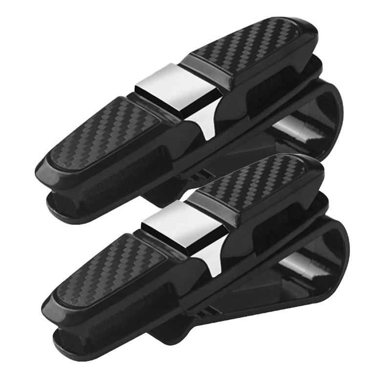 1/2Pcs Universal Auto Sun Visor Glasses Fastener Clip Holder Sunglasses Eyeglasses Ticket Card Bracket Car Interior Accessories