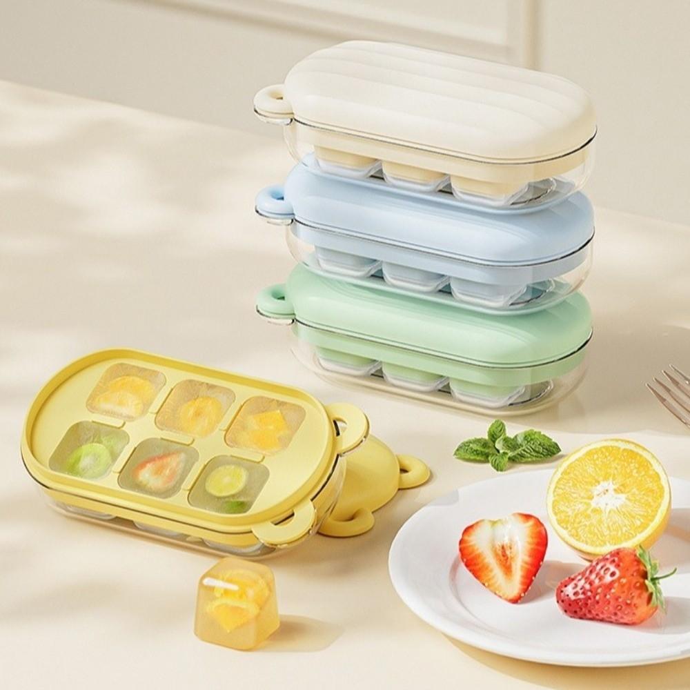 Food Grade Little Bear Ice Grid with Cover Press Ice Cube Box DIY Ice Maker DIY Ice Maker
