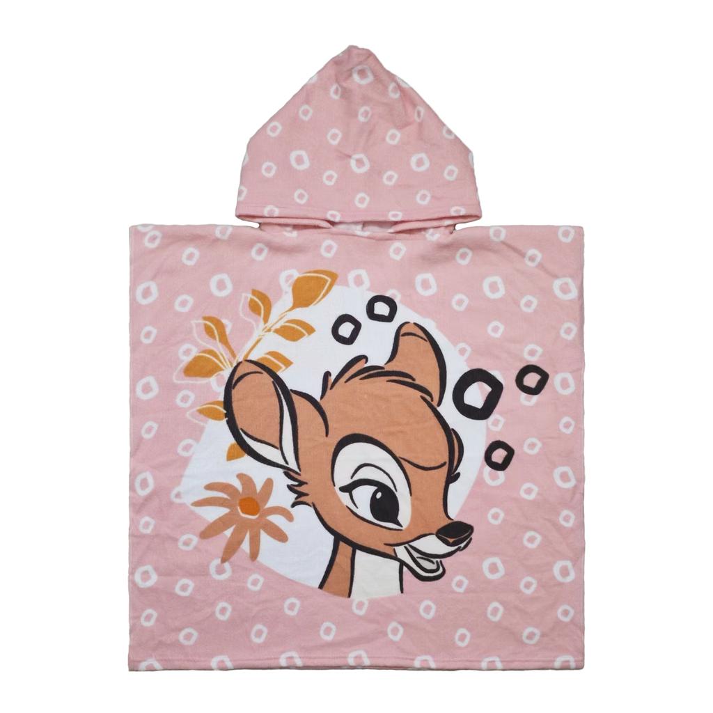 Sommer-Mikrofaser-Badeponcho mit Aufdruck für Kinder, Badetuch mit Kapuze, das nicht fusselt oder ausbleicht, Alter 2-10