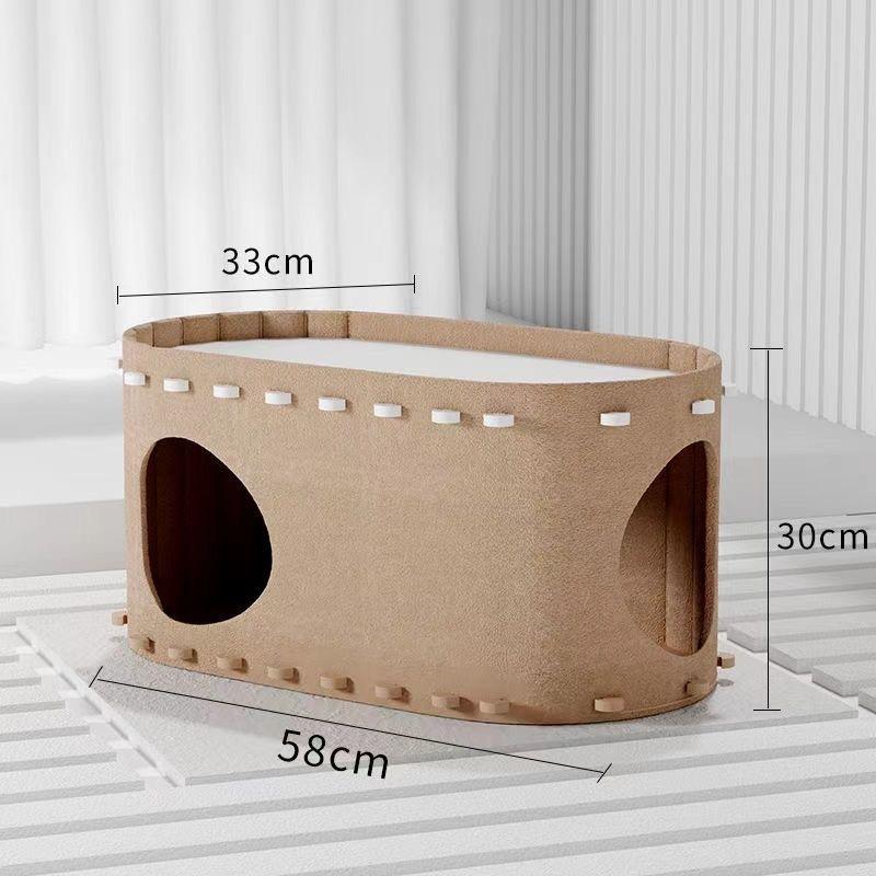 Felt Cats Bed Wear Resistant Pet House Detachable Cat Amusement Park Pets Shelter All Season Universal Pet House Cat Accessories