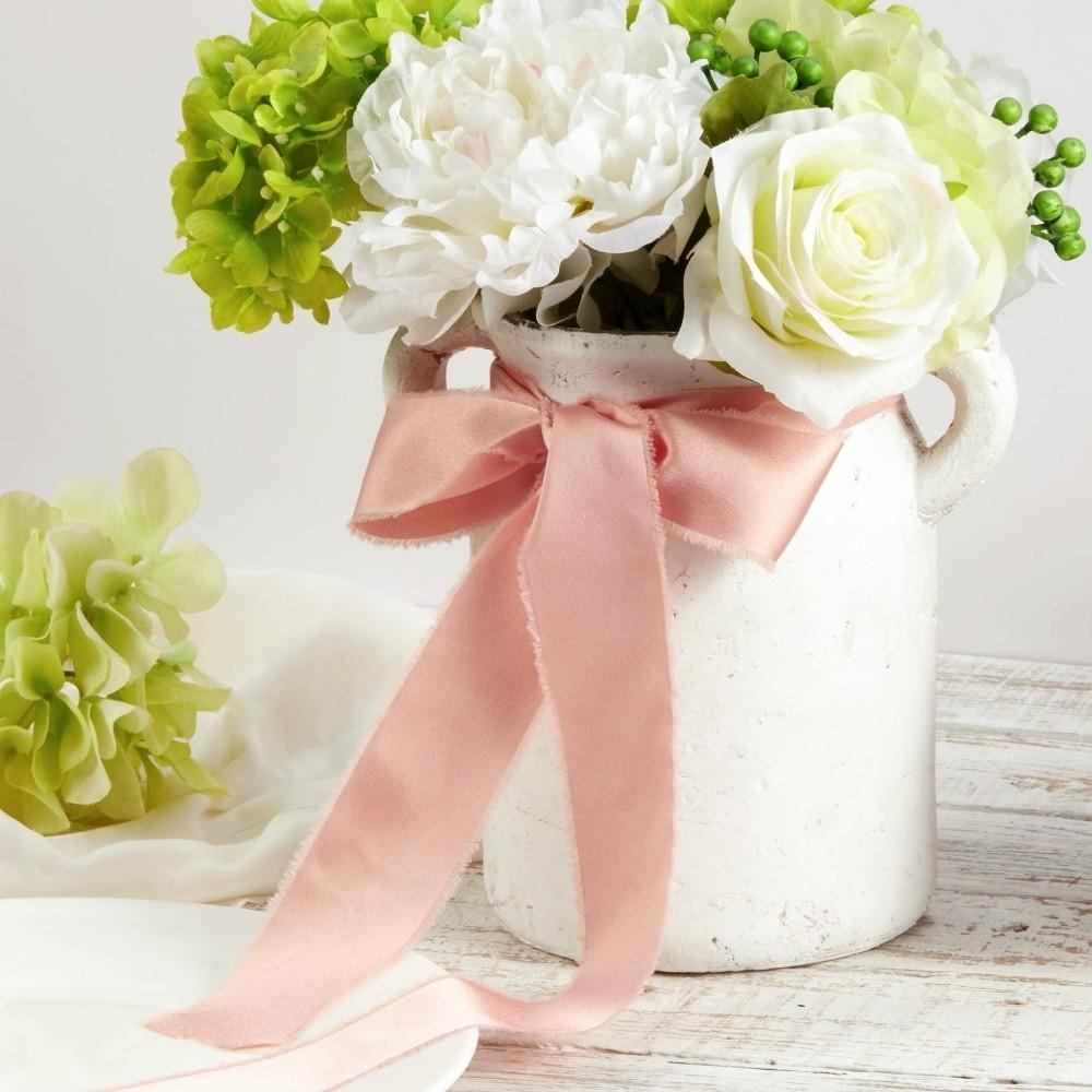 1 Roll 1.6in x 5Yd Solid Satin Ribbons Frayed DIY Gift Wrapping Bouquet Ribbons Cake Packaging Shiny Ribbons for Crafts
