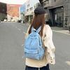 Džínový batoh v japonském stylu Y2K Jednobarevná crossbody taška Jednoduchá vintage kabelka Streetwear