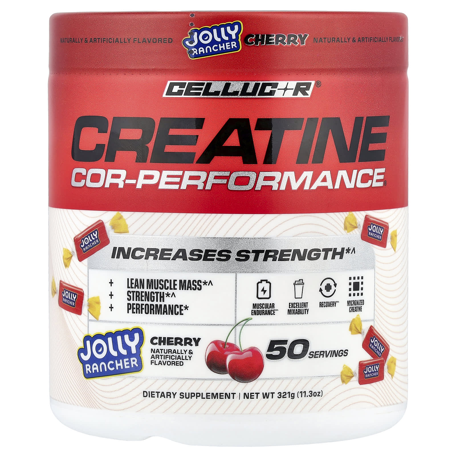 

C4 / Cellucor, OR-Performance® Creatine, Jolly Rancher, Cherry, 11.3 oz (321 g)