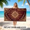 Decorative Artwork Theme Soft Beach Towel Personalized Custom Name Text Towel Portable for Beach Pool Travel