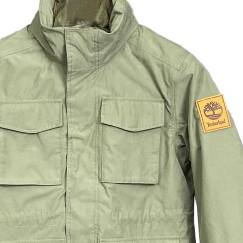 Timberland Solid Color Outdoor Casual Sports Zip Stand Collar Long Sleeve Three In One Jacket Men jackets Green A2MR2-590