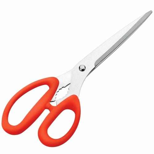 Shimomura Kogyo Japanese-made Professional Grade Yakiniku Scissors, 240mm, Red, Dishwasher Safe, PG-407, Made in Tsubame-Sanjo, Niigata