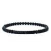 Nuovo braccialetto minimalista con perline da 4 mm, unisex, con piccola pietra in onice imperatore, per meditazione, yoga, coppia, braccialetti Pulsera