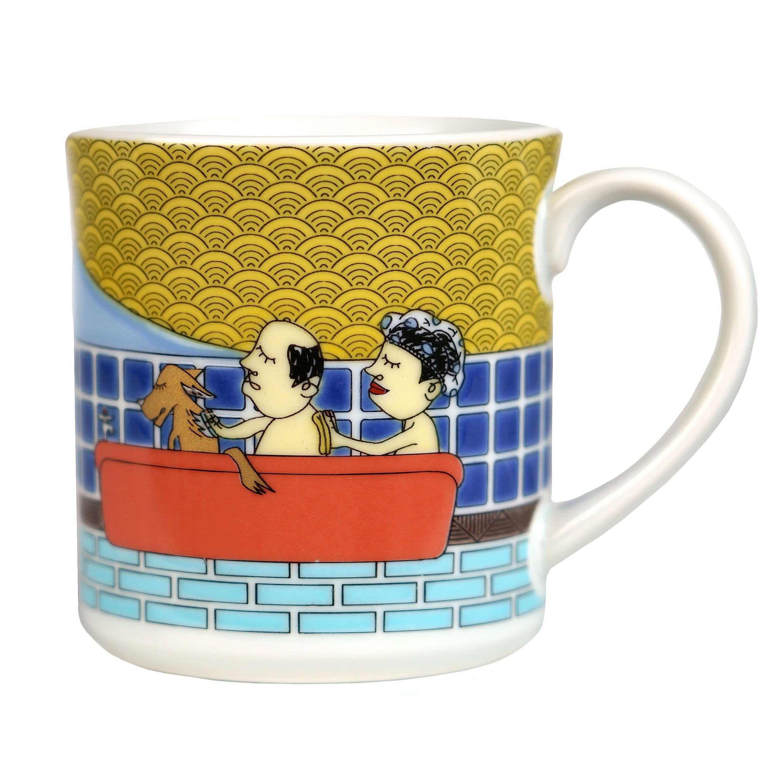 

Maruyamart Kutani Ware Luxury Porcelain Mug, 210ml / Public Bath