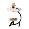Double-Layer Flower Bedside Table Multifunctional Small Side Table For Sofa Couch Home Use