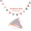 2 Peças Bandeirola 2,6M Multicolor Banderolete Lavável Algodão Bandeira Triangular Pendurada para Festa Sala de Aula Jardim Corredor
