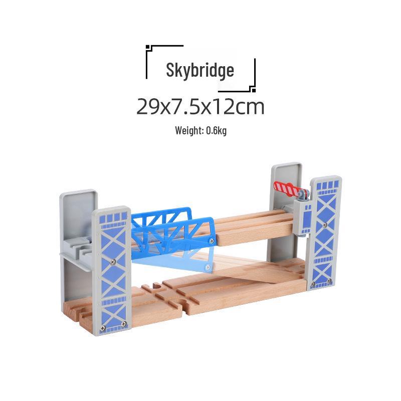 Magnetic Wooden Train Bridge Blocks for Kids - Compatible with All Brands