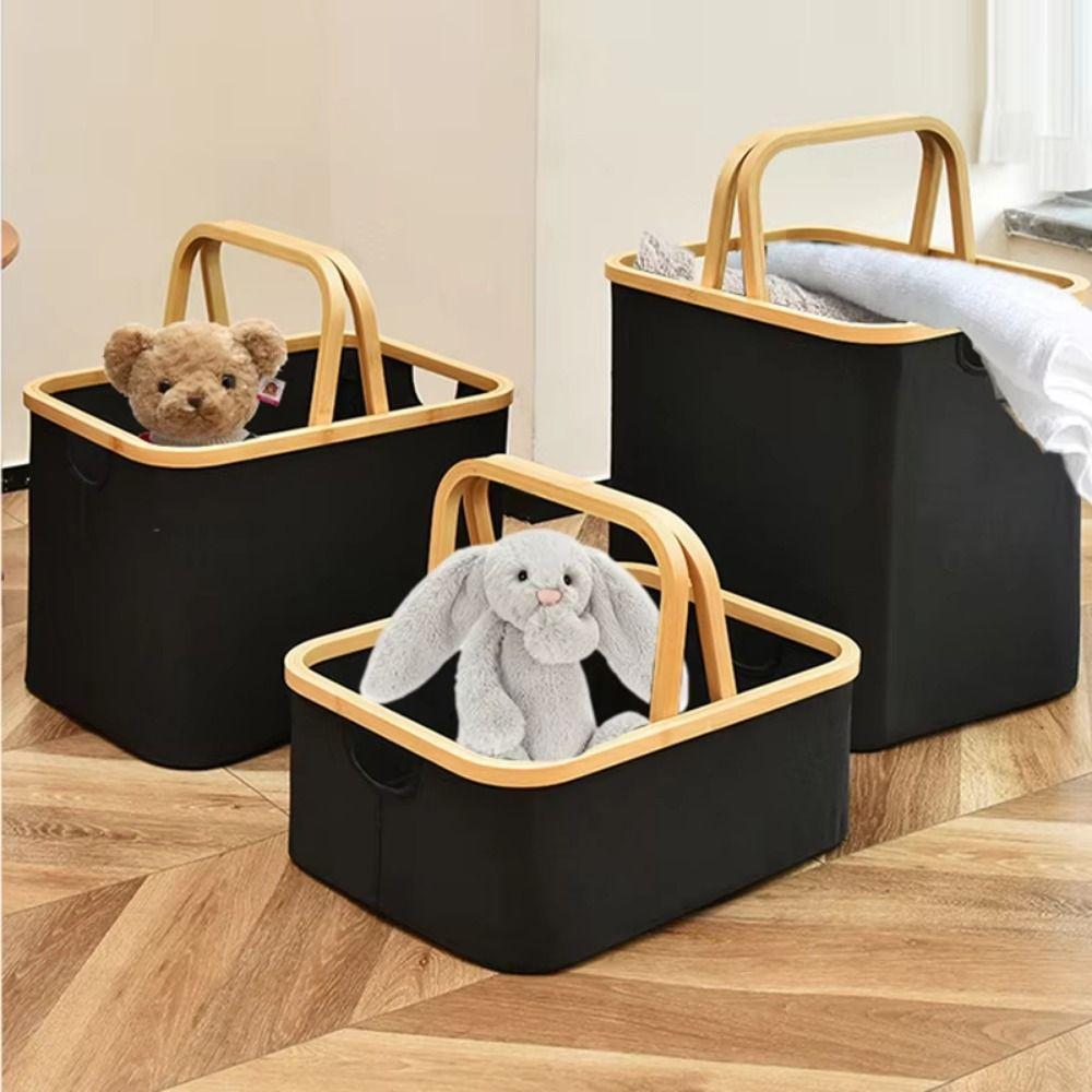 Oxford Cloth Folding Laundry Hamper Large Capacity Fabric Storage Bins  Toy Storage
