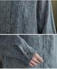 2026 Spring Retro Loose Fit Cotton Linen Lapel Shirt - Women's Plus Size, Long Sleeve
