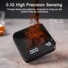 Electronic Coffee Scale with Silicone Pad Digital Coffee Scale with Timer LED Display USB Charging Home Cafe Use Good Gift