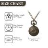 Pocket Watch Rose Antique Analog Display Waterproof Pocket Watch Pendant Necklace Chain Bronze Birthday Anniversary Christmas Valentine's Day Gift