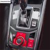 RHD Central Control Gear Shift Panel / Window Lift Button Cover Trim ABS Carbon Fiber Accessories For Mazda CX-5 CX5 2017 - 2024