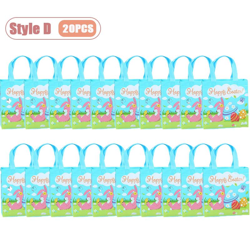4-40PCS Easter Themed Non Woven Bags Collection Holiday Gift Bags Valentines Party Packaging Shopping Tote Waterproof Decor