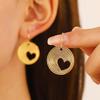 European & American C-Shaped Heart Velvet Stud Earrings for Women – Elegant Korean Style Accessories.