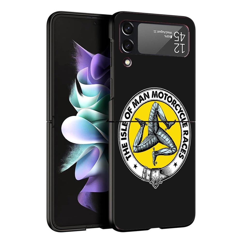 Isle of Man Coat of Arms Case For Samsung Galaxy Z Flip 7 6 5 4 3 z Flip7 Flip6 Flip5 Flip4 5G Phone Cover Flip3 Folding Coque
