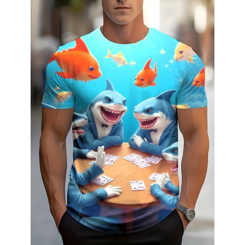 Barbecue Kebab Graphic T Shirt Men 3D Printed Night Market BBQ T-shirt Funny Short Sleeve Tee Shirts Casual