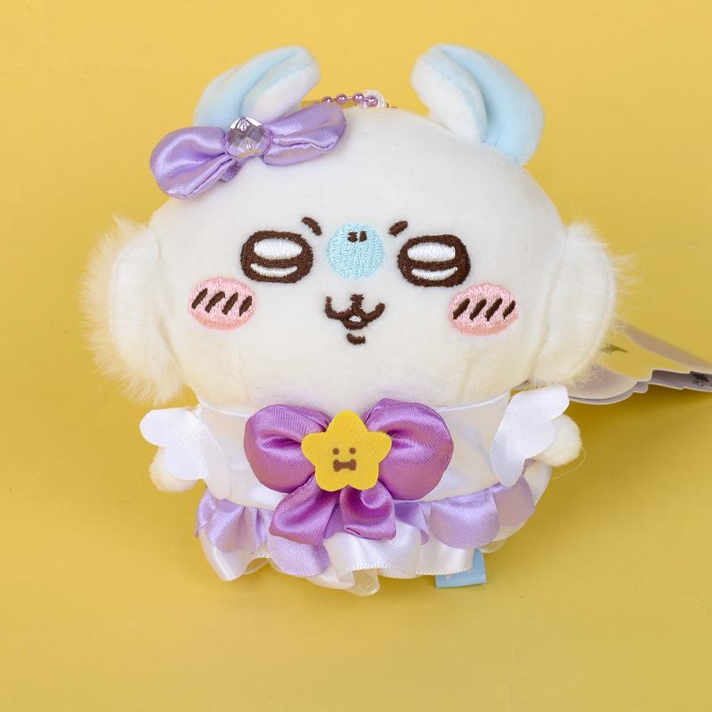 Cartoon Cute First Generation Magic Girl Yiji Hachiware Usagi Plush Pendant Keychain Hanging Bag Pendant Girl Birthday Gift