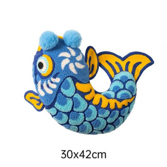 Red Cushion Cover Decorative Pillow Joy Chinese Traditional Lucky Fish Embroidery Cushion Cover Sofa Chair Bedding