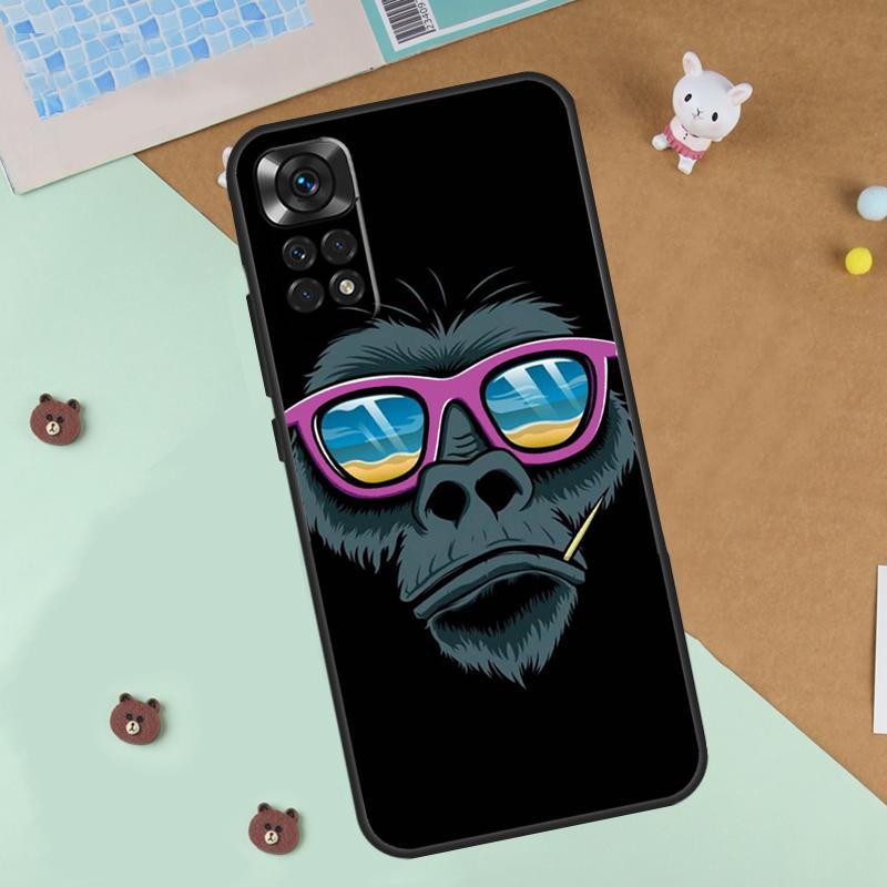 Cartoon Monkey Case For Xiaomi Redmi 14C 10C 12C 13C Cover For Redmi Note 14 Pro 13 9 10 11 12 10S 11S 12S