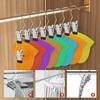 50 Pack Leggings Hangers for Closet, Portable Pants Hangers with Clip for Travel, Legging Organizer Storage for Closet Hanging Space Saving for Yoga