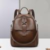 Women's Genuine Leather Backpack - Convertible Casual Shoulder Bag