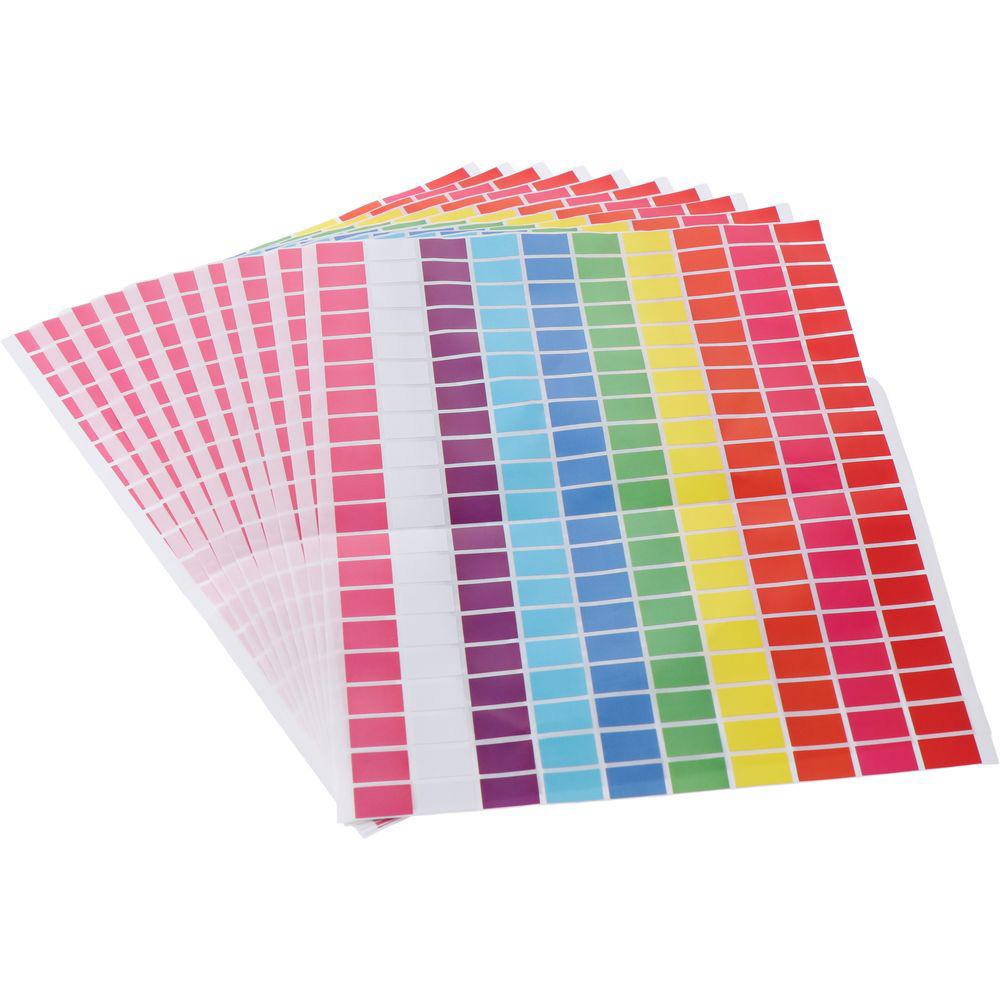 2000PCS 10 Colors Self-adhesive Stickers Multi-color Colored Stickers Office Colored Labels