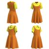 Squid Game Wooden Doll Cosplay Dress Comfortable And Breathable Red Green Light