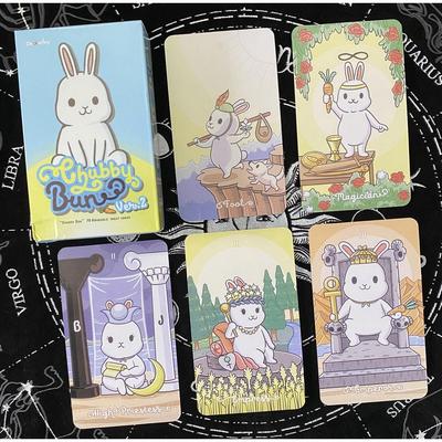Tajlandia Śliczny Królik Tarot Chubby Bun Angielska gra planszowa Card