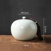 Ceramic Tea Pot Round Storage Airtight Container Chinese Vintage Bottle General Can Caddy Organizer