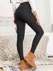 Women's Autumn/Winter High Waist Fleece-Lined Wool Leggings – Velvet, Thick, Warm, Slim Fit.