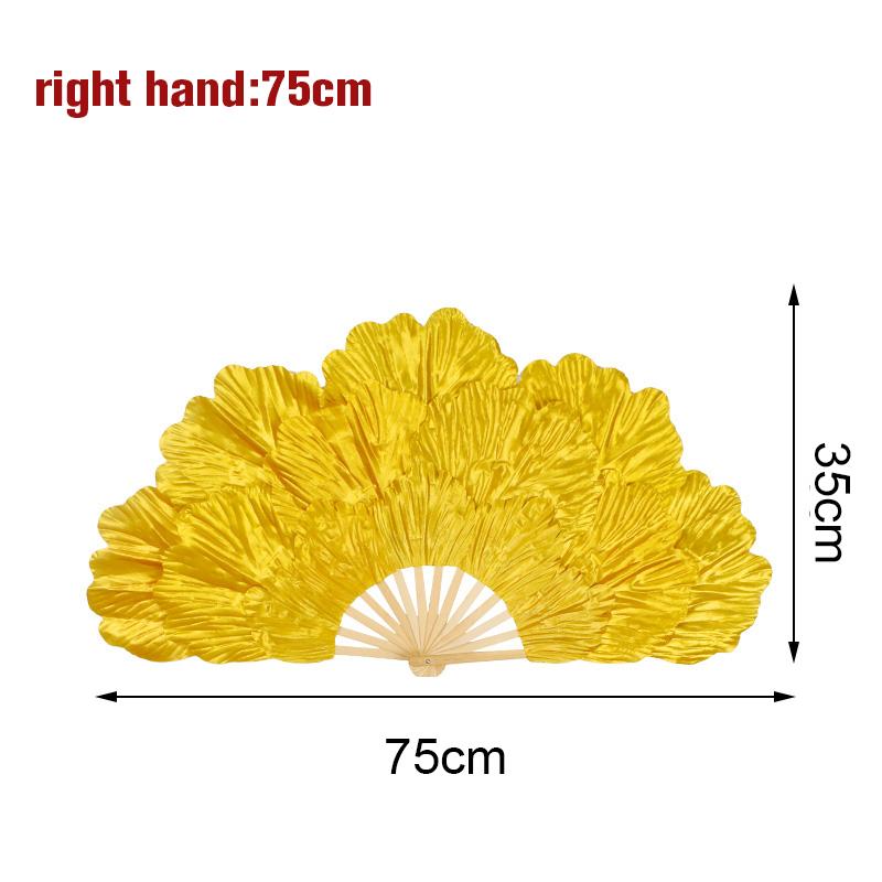 Chinesischer Tanzfächer Pfingstrosenblatt Tanzfächer Bühnenperformance Requisiten Doppelseitiger Yangko Tanz Faltfächer Party Dekoration