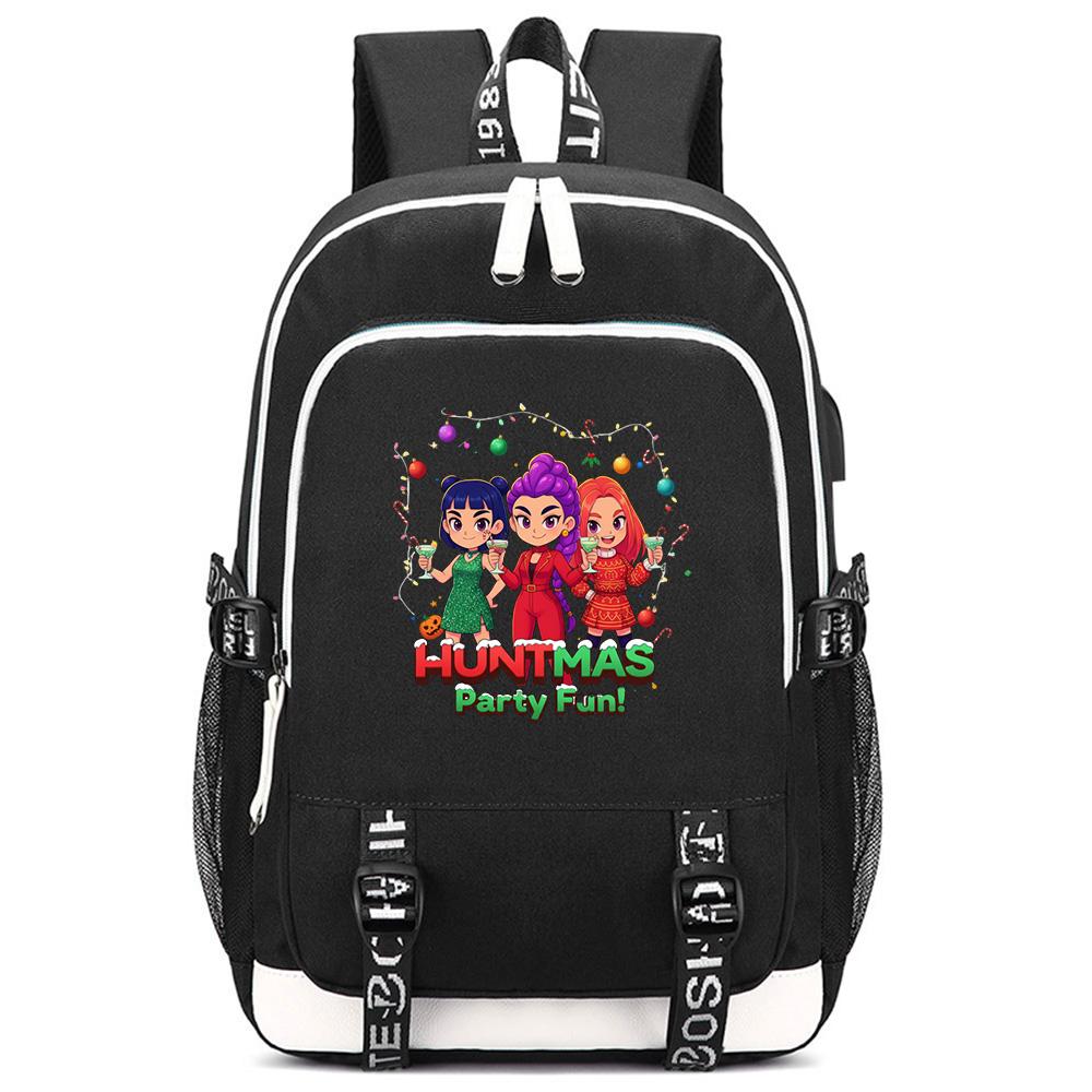 Cartoon K-Pop Demon Hunters Bedrukte Rugzak met Grote Capaciteit voor Tiener Student Meisje Jongen Schooltas Boekentas Kindercadeau Waterdichte Reistas