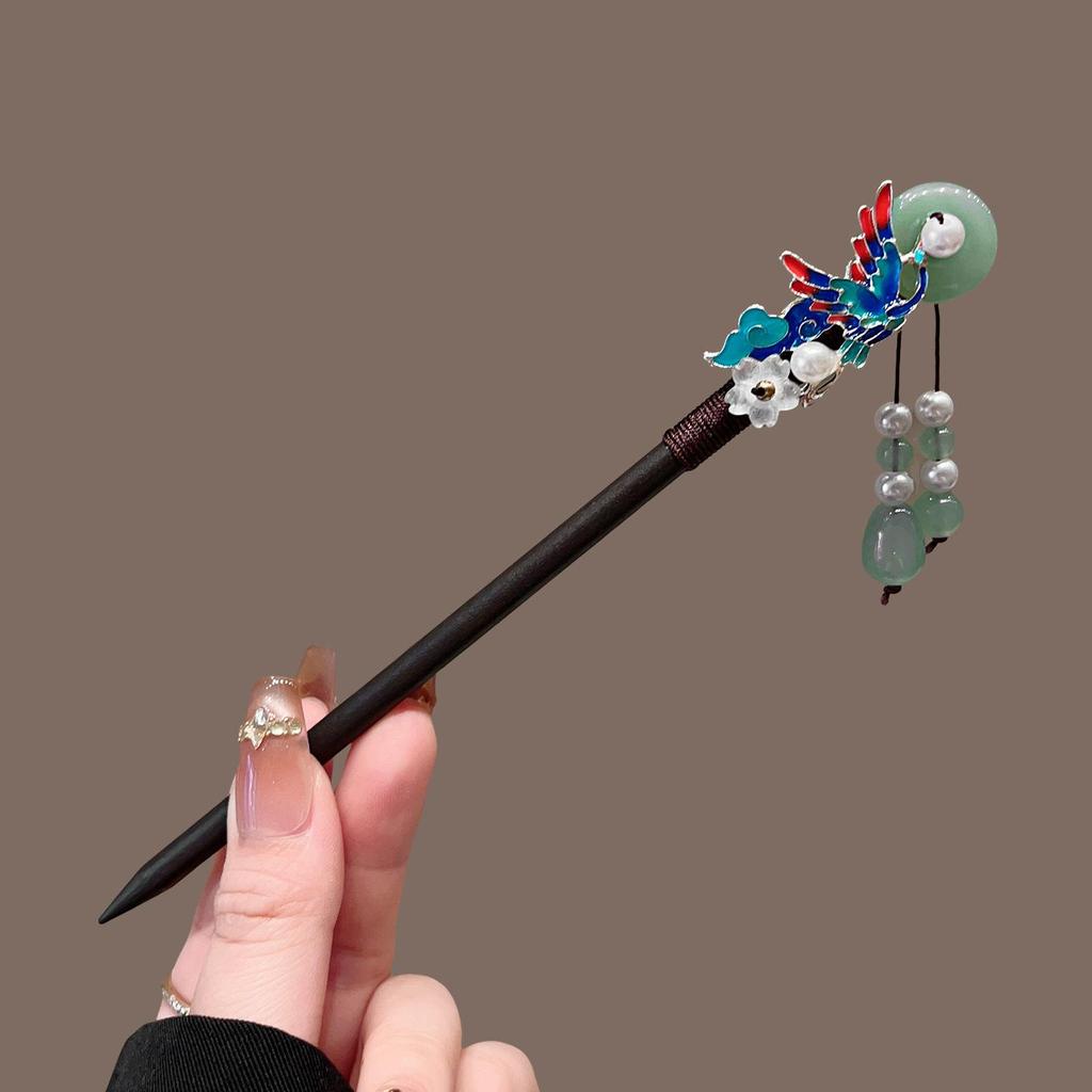 Elegante Haarnadel mit He Mu Quaste im Hanfu-Stil für Hochsteckfrisuren