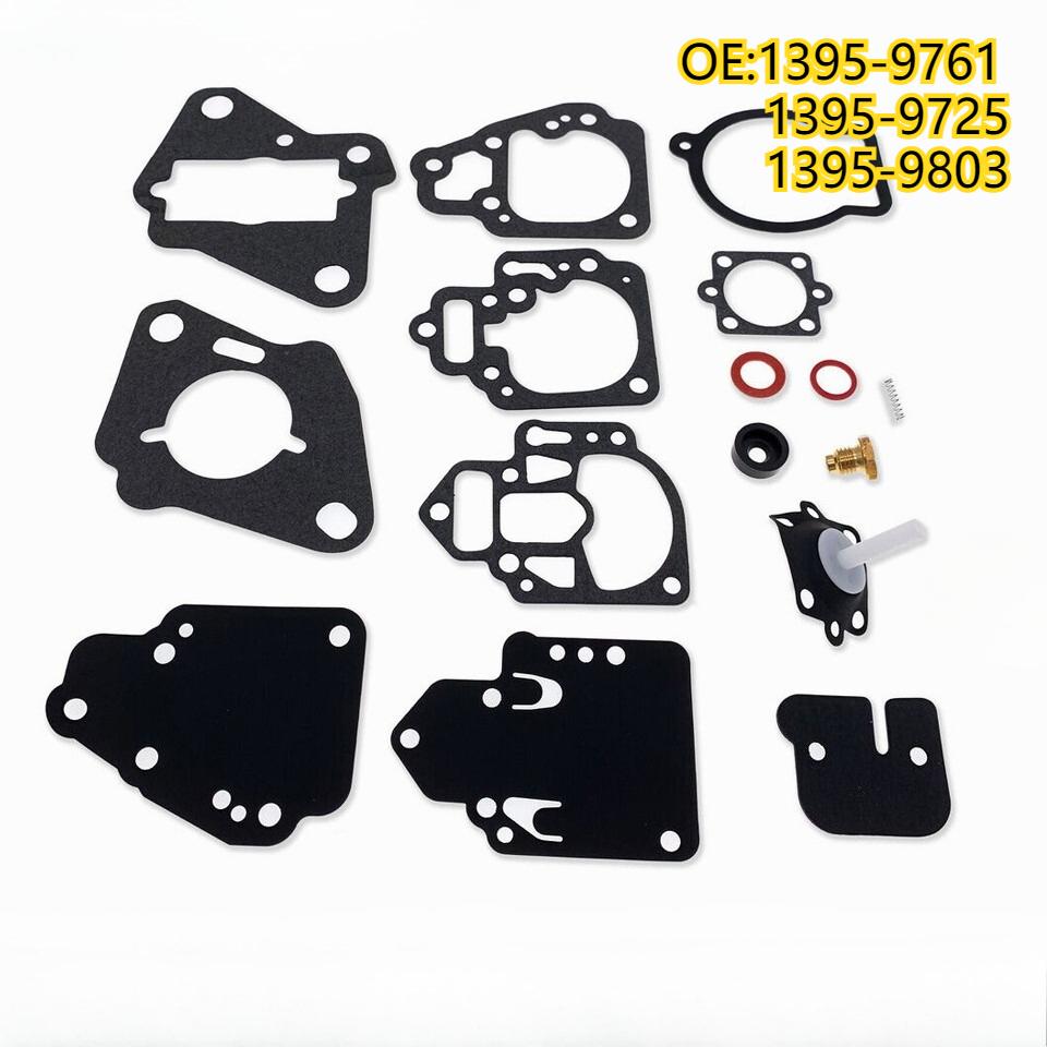 High Quality New For 1395-9761 1395-9725 1395-9803 Carburetor Repair Kit for Mercury Marine 2 Cyl 6 8 9.9 HP Outboard Washer