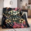 1pc Moonlit Butterfly Lightweight Flannel Blanket, Comfortable and Warm Blanket, for Office and Camping Sofa Bed, Livingroom195