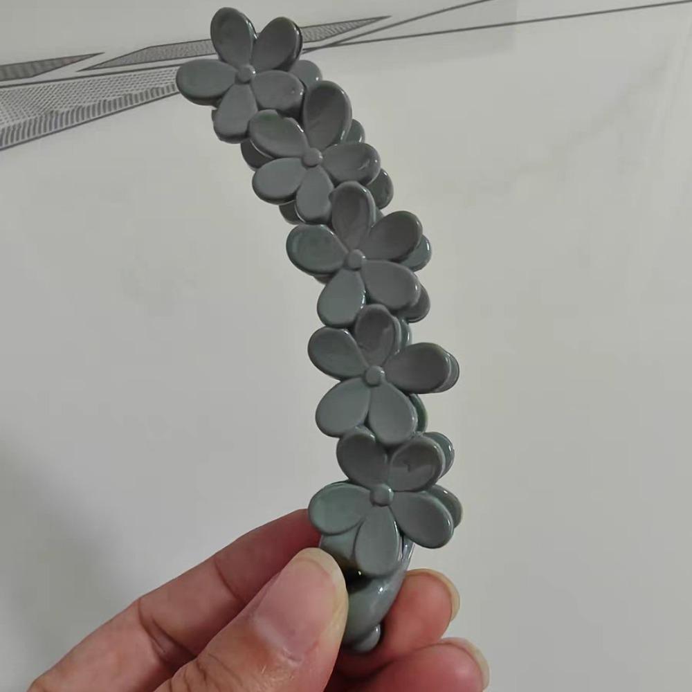 Resin Vertical Clip Plum Blossom Ponytail Holder Fashion Accessories Flower Banana Clips  Work