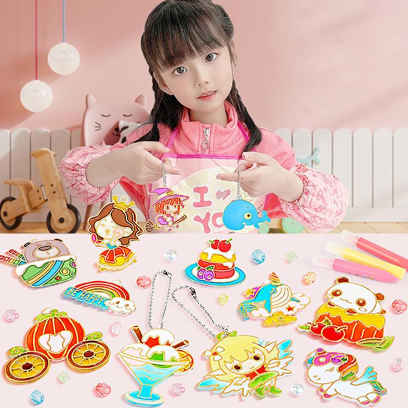 Kein Backen Kleber Malerei Luftgetrocknete Kinder Diy Fenster Glasmalerei Farben Machen Schlüsselring Aufkleber