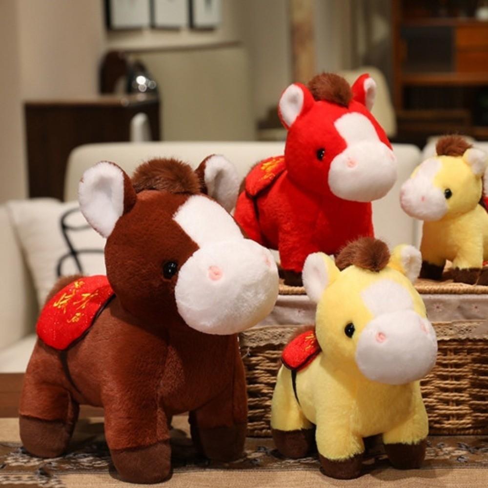 Mascot Dolls Stuffed Horse Toy Good Luck Horse Doll Pendant 2026 Horse Plush Doll Festive Decor