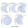 5 Stück Mondphasen-Kombinationsform Wandornamente Tropfkleberform DIY Wandanhänger Schreibtischdekoration Epoxid-Silikonform