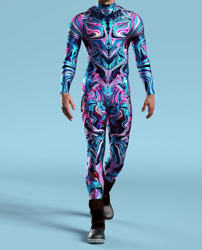 Halloween Adult Cosplay Jumpsuit With 3d Digital Print For Costume Party Fun