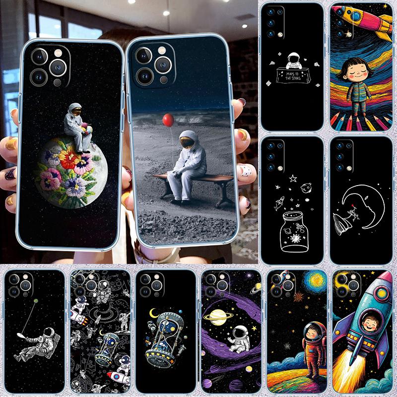 BH4 astronaut Planet Space moon Case for LG K22 K30 K40 K40S K41 K42 K50 K50S K51 K51S K52 K61 K62 K71 K92 Q60 Q61 V40 V50 V60